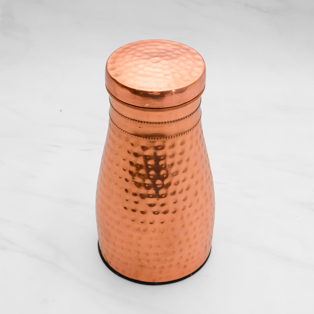 Healthsmith Pure Copper Aloevera Pot – Hammered Shine Finish, Drinkware and Storage Purpose Volume 1000ml