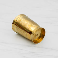 Pure Brass Etched Glass | 250ml Traditional Ayurvedic Itching Design Water Tumbler