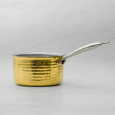 Pure Brass Sauce Pan With Resistant Handle for Cooking – Tin Coated (Kalai) – Handcrafted Hammered & Traditional Design