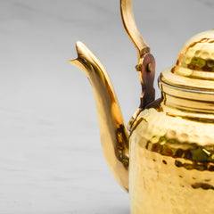 Brass Tea Kettle | Brass Kettle with Tin Lining | Handcrafted hammered & Traditional Design