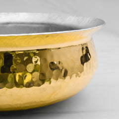 Pure Brass Round Lagan for Cooking - Excellent Heat Conductivity - Strong and Durable