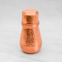 Pure Copper Monarch Water Jar 1200ml | Hammered Copper Jar with Lid | 260gm | Leak-Proof Ayurvedic Jar