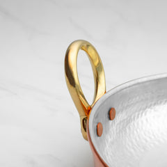 Pure Copper Fry Pan for Cooking – Tin Coated (Kalai) – Handcrafted Hammered & Traditional Design