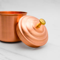 Pure Copper Multipurpose Container | Copper Utensils for Kitchen | Matte Finish | 320ml