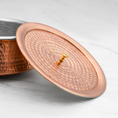 Pure Copper Lagan for Cooking – Tin Coated (Kalai) – Handcrafted Hammered & Traditional Design