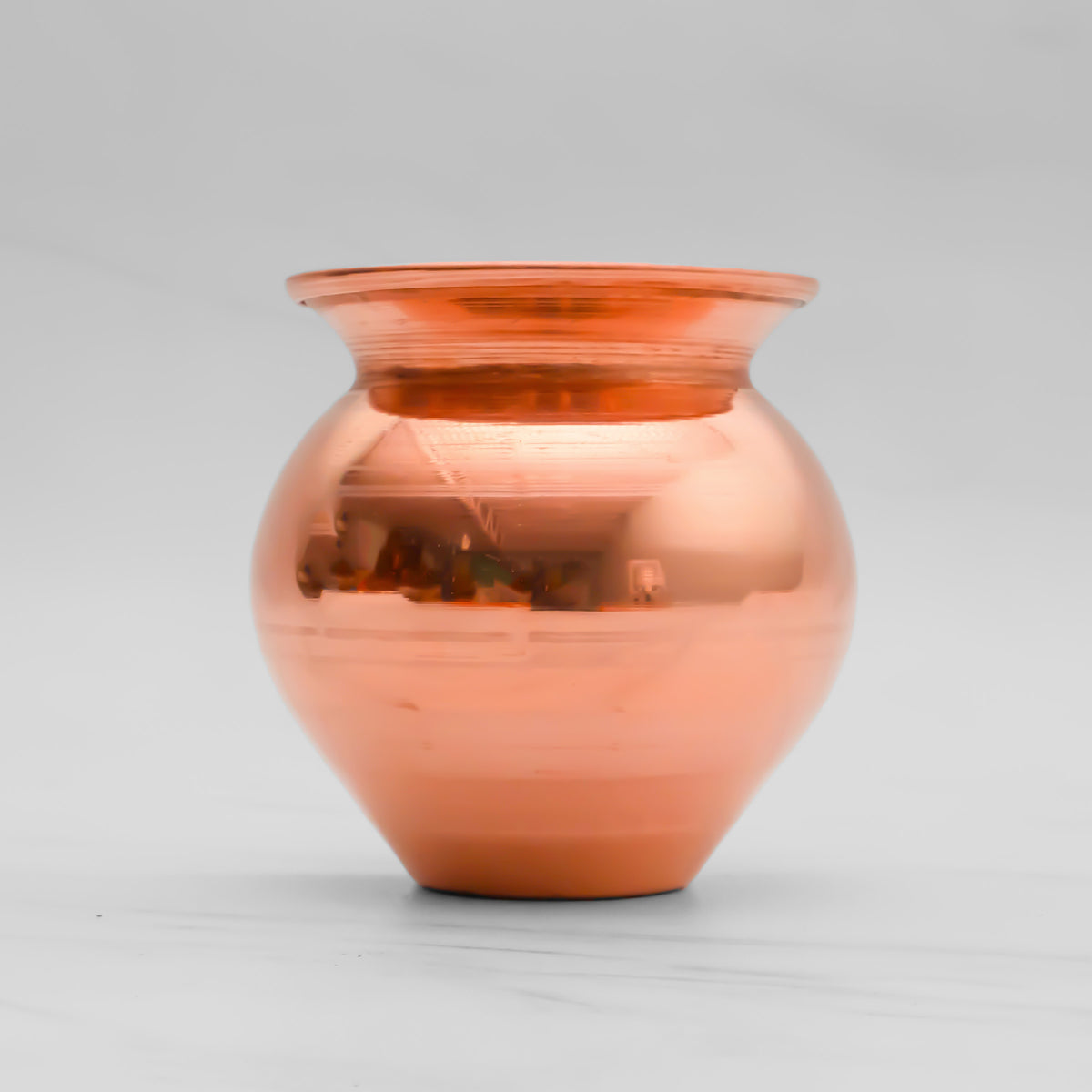 Pure Copper Mangal Kalash - Strong & Heavy - Harmless & Lead-Free - Leak Proof - Provides Many Health Benefits