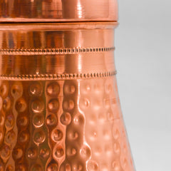 Healthsmith Pure Copper Aloevera Pot – Hammered Shine Finish, Drinkware and Storage Purpose Volume 1000ml