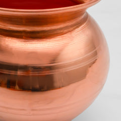 Pure Copper Mangal Kalash - Strong & Heavy - Harmless & Lead-Free - Leak Proof - Provides Many Health Benefits