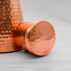 Healthsmith Pure Copper Aloevera Pot – Hammered Shine Finish, Drinkware and Storage Purpose Volume 1000ml