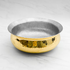 Pure Brass Round Lagan for Cooking - Excellent Heat Conductivity - Strong and Durable