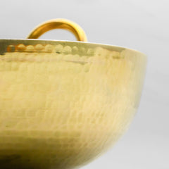 Pure Brass Kadai With Brass Handles for Cooking – Tin Coated (Kalai) – Handcrafted Hammered & Traditional Design