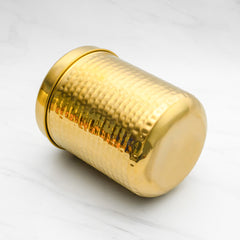 Brass Dabba for Storage | Pure Brass Jar/Container | Multipurpose Dabba (Medium)