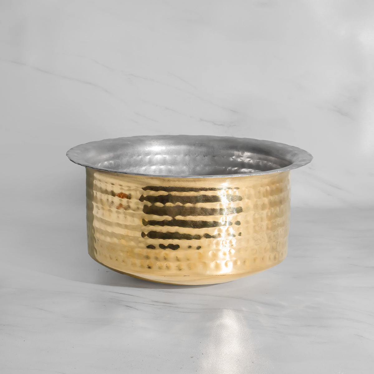 Pure Brass Patila for Cooking – Tin Coated (Kalai) – Handcrafted Hammered & Traditional Design