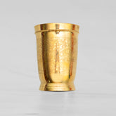 Pure Brass Etched Glass | 250ml Traditional Ayurvedic Itching Design Water Tumbler