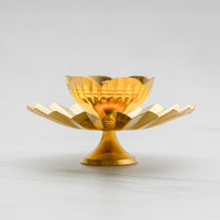 Pure Brass Blooming Brass Diya | Diya for Puja | Pure Brass Diya | Decorative Blooming Diya