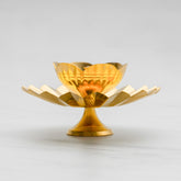 Pure Brass Blooming Brass Diya | Diya for Puja | Pure Brass Diya | Decorative Blooming Diya