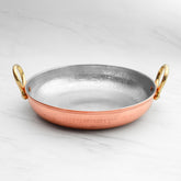 Pure Copper Fry Pan for Cooking – Tin Coated (Kalai) – Handcrafted Hammered & Traditional Design