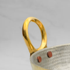 Pure Brass Kadai With Brass Handles for Cooking – Tin Coated (Kalai) – Handcrafted Hammered & Traditional Design