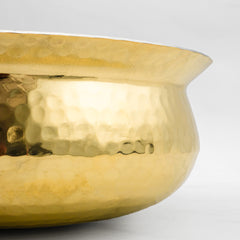 Pure Brass Round Lagan for Cooking - Excellent Heat Conductivity - Strong and Durable