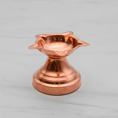 Pure Copper Pooja Thali Set - 5 Items | Pooja Thali Set with 1 Plate, 1 Kalash, 1 Fullpatra, 1 Pali, and 1 Niranjan