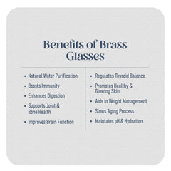 Pure Brass Waterfall Glass with Hammered Finish - Lacquered for Shine & Protection