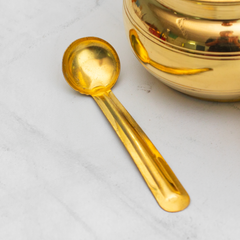 Healthsmith Pure Brass Ghee Pot with Spoon – 400ml