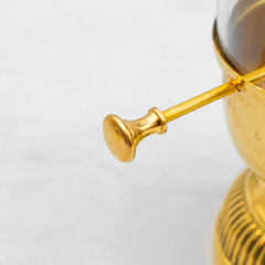 Healthsmith Pure Brass Akhand Jyoti Diya with Glass Cover & Adjustable Bati Knob | Windproof & Long-Lasting Diya | Akhand Deepak for Festivals, Daily Prayer & Home Décor