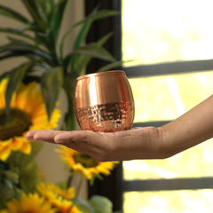 Pure Copper Modern Glass - Lacquered for Shine & Protection
