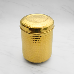 Brass Dabba for Storage | Pure Brass Jar/Container | Multipurpose Dabba (Large)