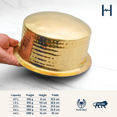 Pure Brass Patila for Cooking – Tin Coated (Kalai) – Handcrafted Hammered & Traditional Design