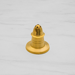 Pure Brass Pooja Thali Set of 10 | Set of 1 Thali, 1 Ghanti, 1 Pooja Aarti, 1 Pali, 2 Wati, 1 Kalash, 1 Chaumukha, 1 Incense Burner, and 1 Kapoor Aarti