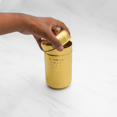 Brass Dabba for Storage | Pure Brass Jar/Container | Multipurpose Dabba (Small)