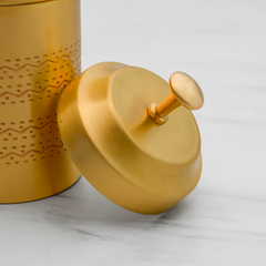 Pure Brass Filter Coffee Maker, South Indian Filter Coffee Maker, Coffee Decoction Maker, Coffee Brewer - Traditionally Handcrafted Kumbakonam Style