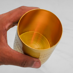 Pure Brass Filter Coffee Maker, South Indian Filter Coffee Maker, Coffee Decoction Maker, Coffee Brewer - Traditionally Handcrafted Kumbakonam Style