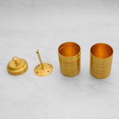 Pure Brass Filter Coffee Maker, South Indian Filter Coffee Maker, Coffee Decoction Maker, Coffee Brewer - Traditionally Handcrafted Kumbakonam Style