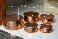 Pure Copper Lagan for Cooking – Tin Coated (Kalai) – Handcrafted Hammered & Traditional Design