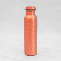 Pure Copper Water Bottle | Leak proof Water Bottle, Hammered Finish | 1 Litre