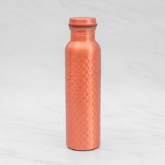 Pure Copper Water Bottle | Leak proof Water Bottle, Hammered Finish | 1 Litre