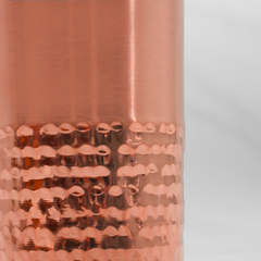 Pure Copper Vintage Hammered Glass - Lacquered for Shine & Protection - Traditional Look