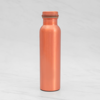 Pure Copper Water Bottle | Leak proof Water Bottle, Matte Finish | 1 Litre