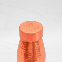 Pure Copper Modern Textured Bottle, BPA Free Water Bottle, Leak Proof, Boosts Immunity | 7cm x 27 cm 1000 ml