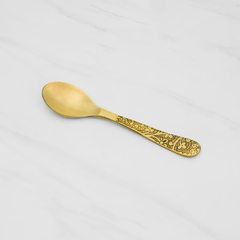 Kansa Antique Thali Dinner Set | 6 Piece Kansa Thali Set, 1 Plate (Thali), 2 Bowls, 1 Sweet Dish, 1 Glass, 1 Spoon | 12 Inches Thali