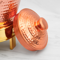 Pure Copper Kiwi Water Dispenser | Leak Proof Water Dispenser with Tap | Hammered Finish