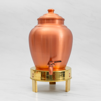 Pure Copper Kiwi Water Dispenser | Leak Proof Water Dispenser with Tap | Matte Finish