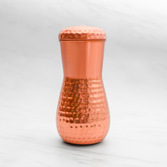 Pure Copper Marina Jar Classic for Water | Copper Utensil for Water, Chocolates & Dry Fruits | 1.2 litres, 22.5 cm x 11 cm