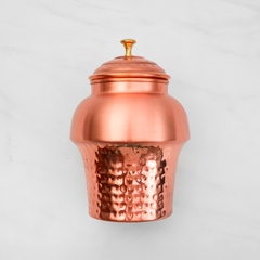 Pure Copper Mushroom Jar | Copper Jar for Water, Dry-fruits, Chocolates and Decoration