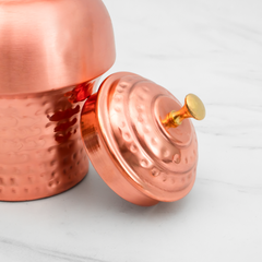 Pure Copper Mushroom Jar | Copper Jar for Water, Dry-fruits, Chocolates and Decoration