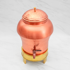 Pure Copper Mushroom Water Dispenser | Leak Proof Water Dispenser with Tap