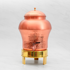 Pure Copper Mushroom Water Dispenser | Leak Proof Water Dispenser with Tap