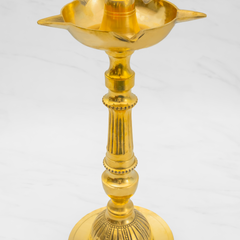 Brass Peacock Samai for Pooja | Handcrafted Pure Brass Latern, Diya for Puja